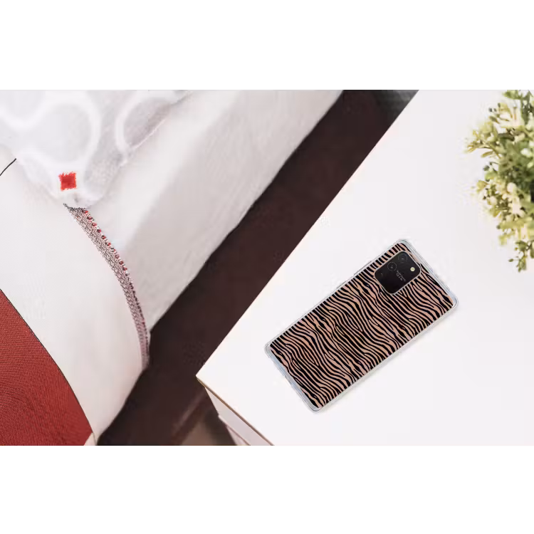Strepen - Roze - Bruin Telefoonhoesje Samsung Galaxy S10 Lite klein 364 -kamerS10Lite