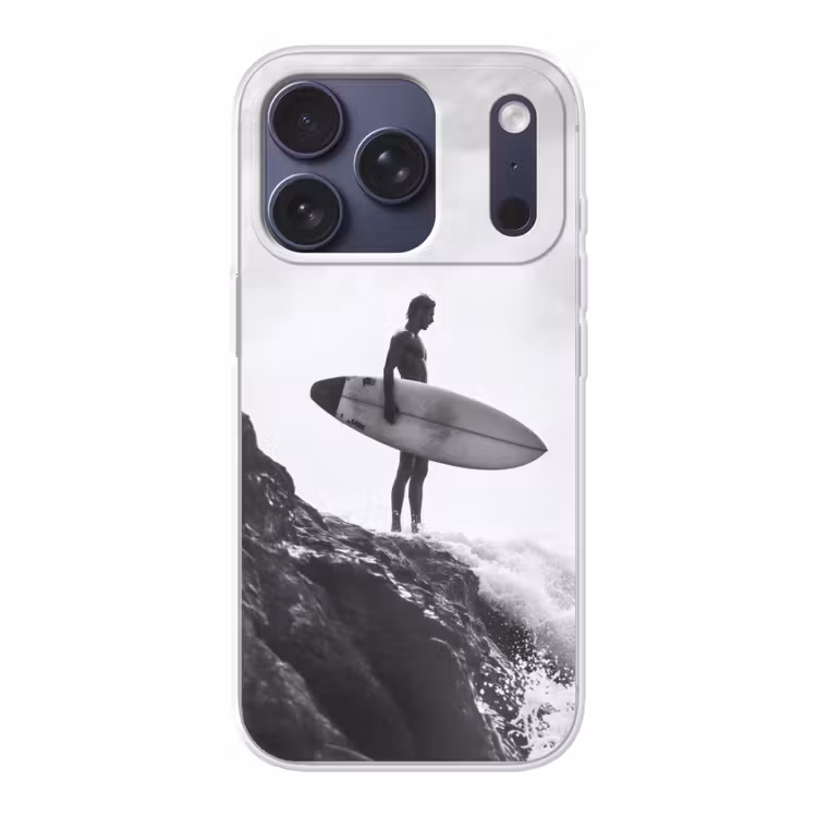Surfer - Rots - Oceaan - Golven Telefoonhoesje iPhone 17 Pro klein -3d