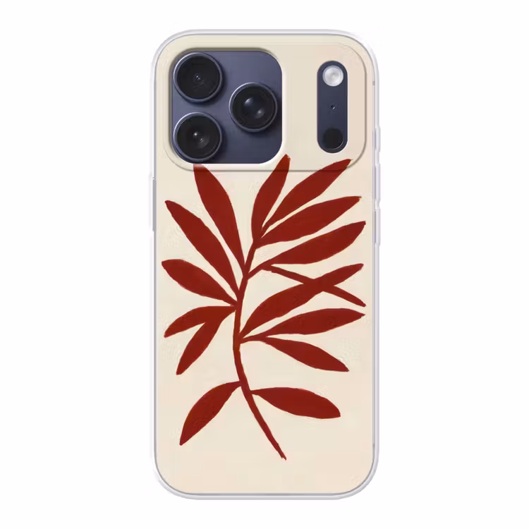 Tak - Bladeren - Rood Telefoonhoesje iPhone 17 Pro klein -3d