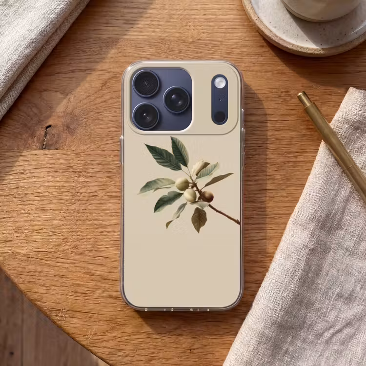 Tak - Groene Bladeren - Vruchten Telefoonhoesje iPhone 17 Pro klein -sfeer1