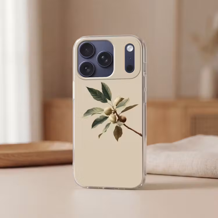 Tak - Groene Bladeren - Vruchten Telefoonhoesje iPhone 17 Pro klein -sfeer2
