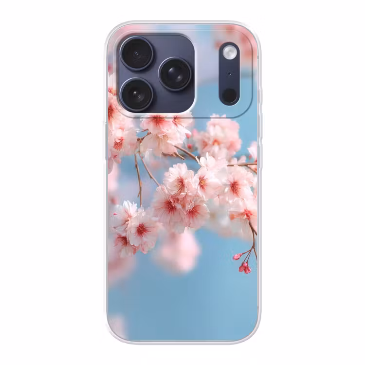 Takken - Bloesems - Roze Telefoonhoesje iPhone 17 Pro klein -3d