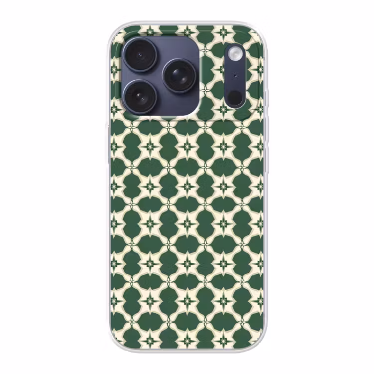 Tegel - Klassiek - Groen Telefoonhoesje iPhone 17 Pro klein 878 -3d