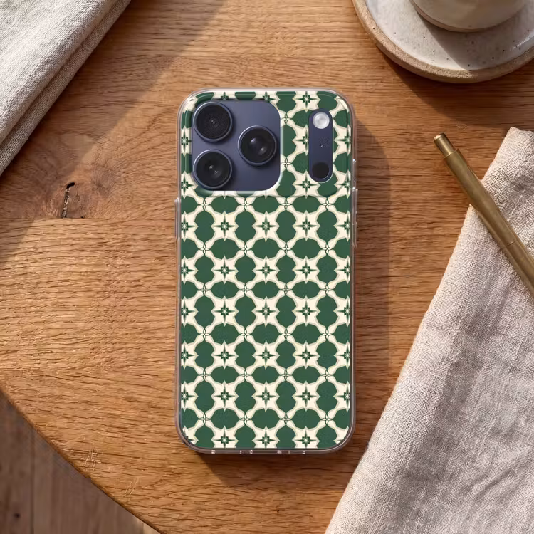 Tegel - Klassiek - Groen Telefoonhoesje iPhone 17 Pro klein 878 -sfeer1