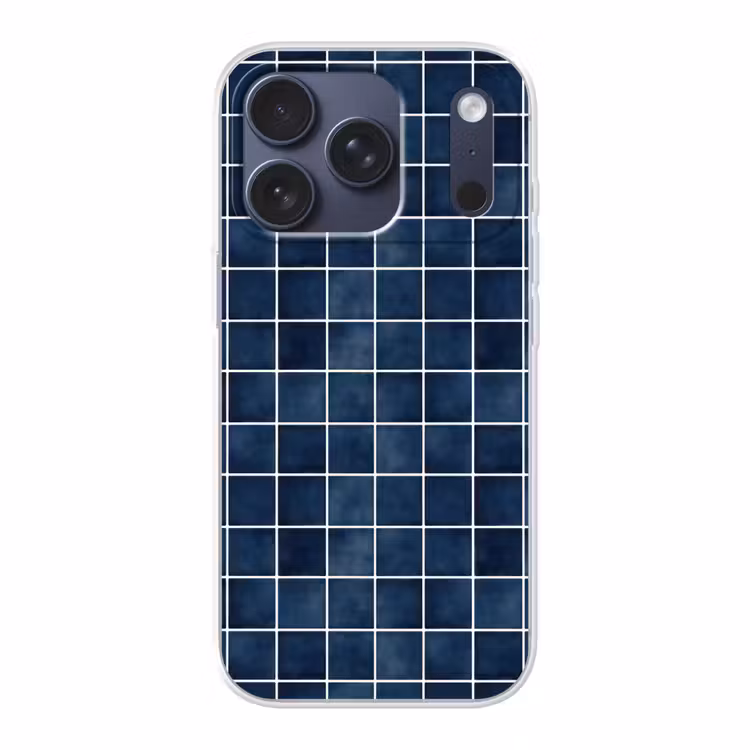 Tegel - Modern - Blauw Telefoonhoesje iPhone 17 Pro klein 878 -3d