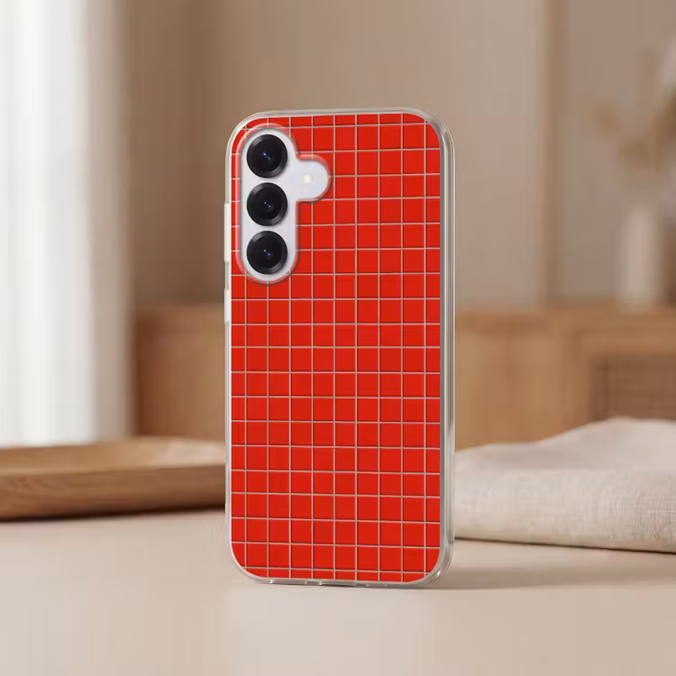 Tegel - Patroon - Kersen - Rood Telefoonhoesje Samsung Galaxy S26 klein 975 -sfeer2