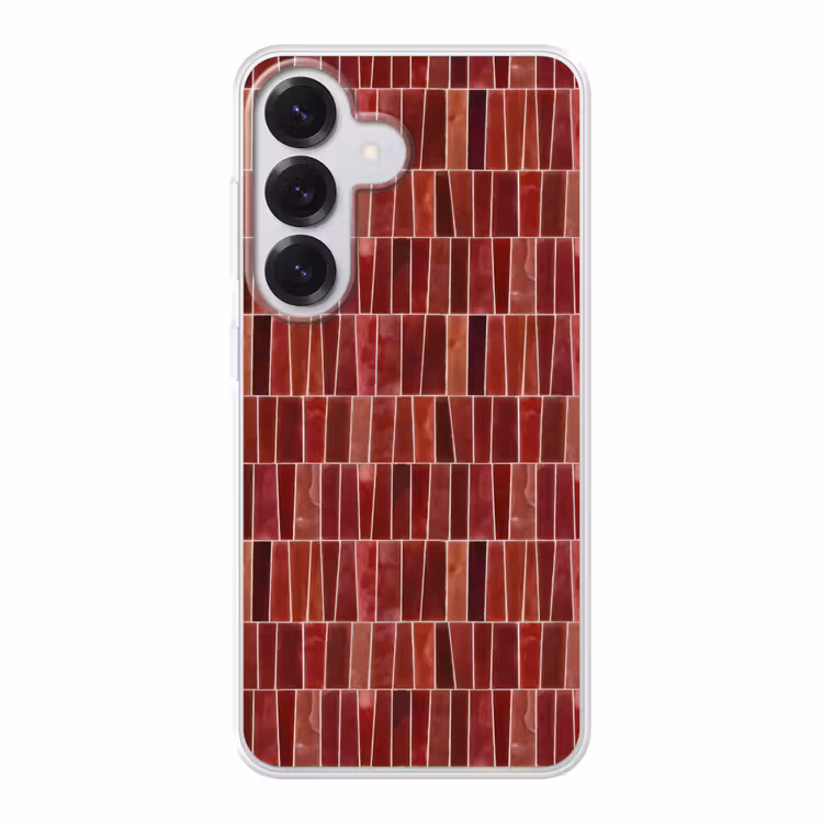 Tegels - Modern - Structuur - Dieprood Telefoonhoesje Samsung Galaxy S26 klein 975 -3d