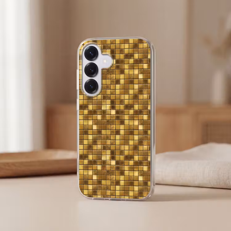 Tegels - Mozaïek - Luxe - Warm Goud Telefoonhoesje Samsung Galaxy S26 klein 975 -sfeer2