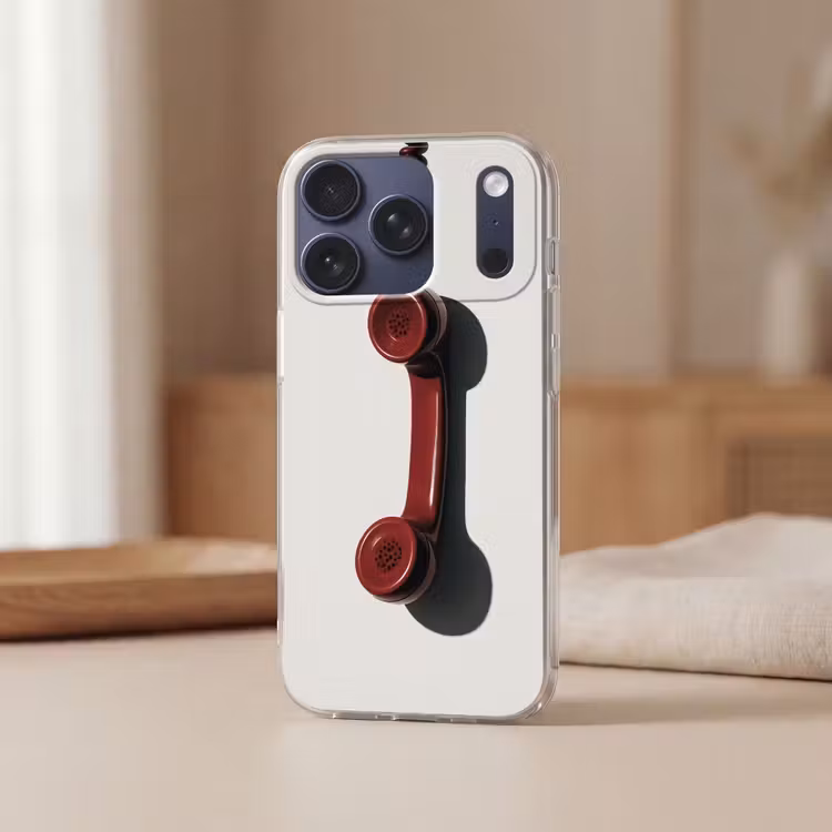 Telefoon - Koord - Rood - Minimalistisch Telefoonhoesje iPhone 17 Pro klein -sfeer2