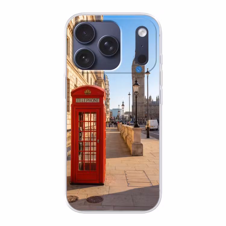 Telefooncel - Rood - Londen - Stad - Architectuur Telefoonhoesje iPhone 17 Pro klein -3d