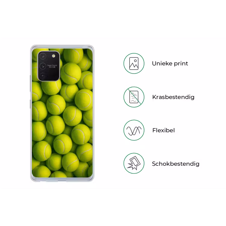 Tennisballen - Bal - Geel Telefoonhoesje Samsung Galaxy S10 Lite klein -specsS10Lite