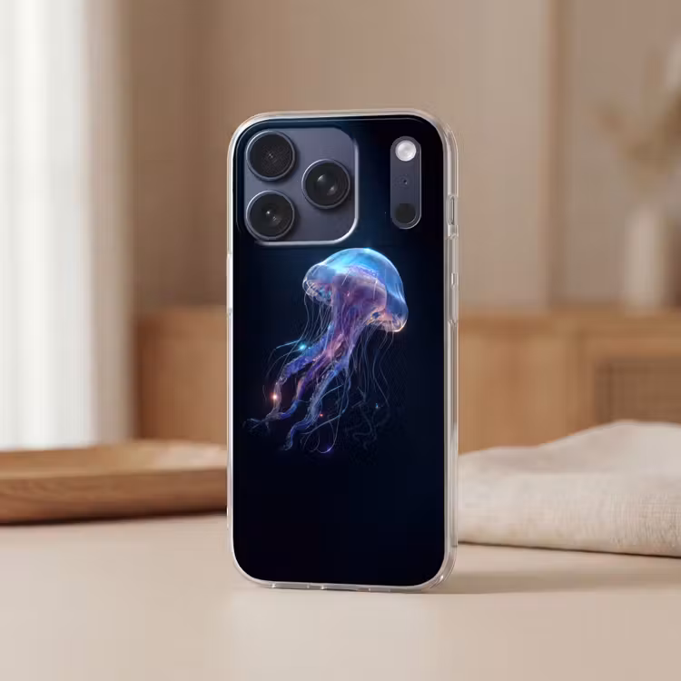 Tentakels - Kwal - Paars - Sprankeling Telefoonhoesje iPhone 17 Pro klein -sfeer2