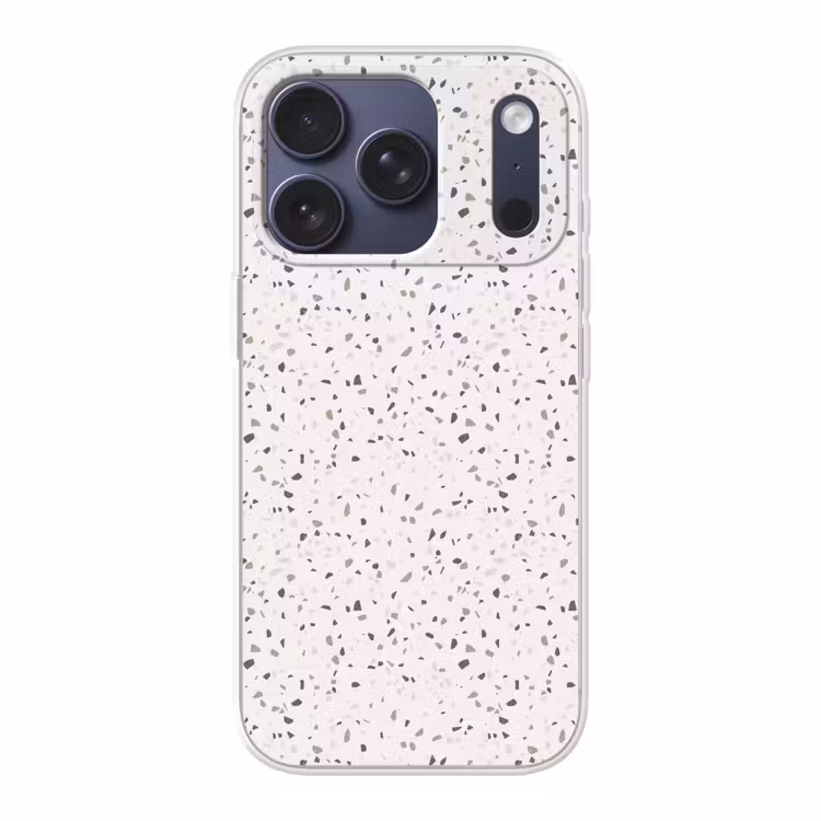 Terrazzo - Patroon - Créme Telefoonhoesje iPhone 17 Pro klein 878 -3d
