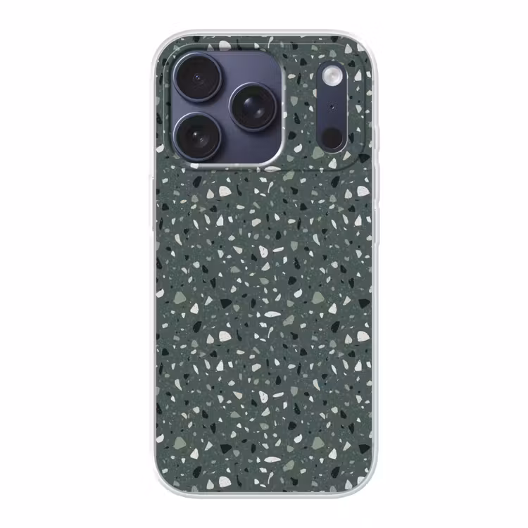 Terrazzo -  Patroon - Kleurrijk - Groen Telefoonhoesje iPhone 17 Pro klein 878 -3d