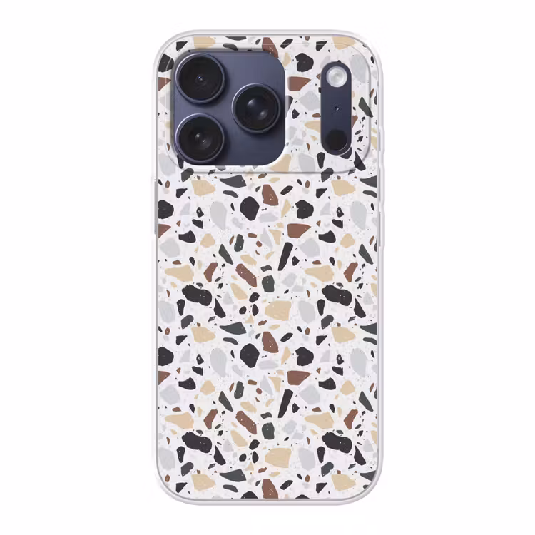 Terrazzo -  Patroon - Kleurrijk - Klei Telefoonhoesje iPhone 17 Pro klein 878 -3d