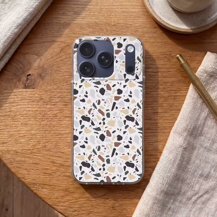 Terrazzo -  Patroon - Kleurrijk - Klei Telefoonhoesje iPhone 17 Pro klein 878 -sfeer1