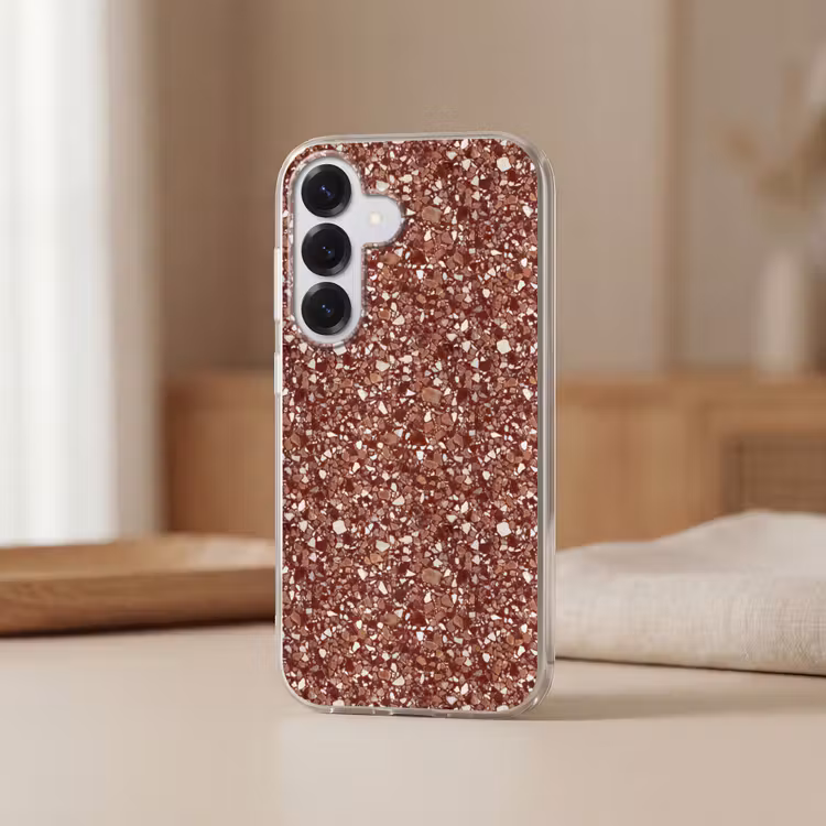 Terrazzo - Patroon - Steentextuur - Roodbruin Telefoonhoesje Samsung Galaxy S26 klein 975 -sfeer2