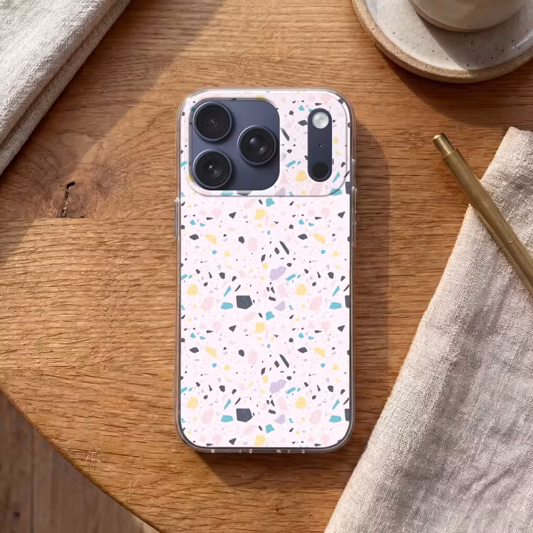 Terrazzo - Patroon - Zacht - Snoep Telefoonhoesje iPhone 17 Pro klein 878 -sfeer1