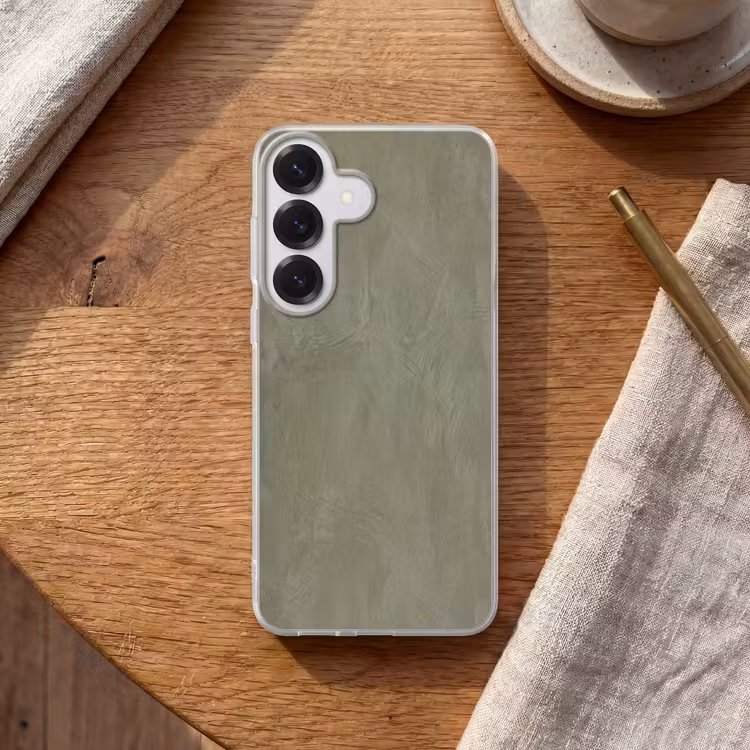 Textuur - Betonlook - Achtergrond - Modern - Groen Telefoonhoesje Samsung Galaxy S26 klein -sfeer1