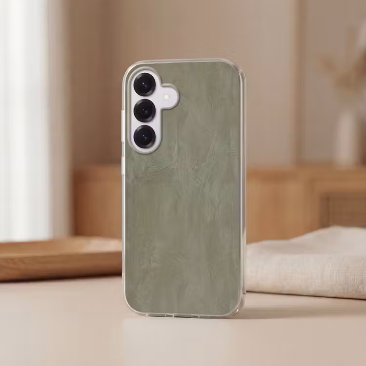 Textuur - Betonlook - Achtergrond - Modern - Groen Telefoonhoesje Samsung Galaxy S26 klein -sfeer2