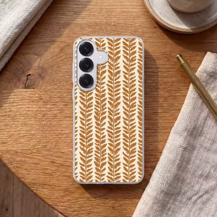 Textuur - Bladeren - Oker Telefoonhoesje Samsung Galaxy S26 klein 975 -sfeer1