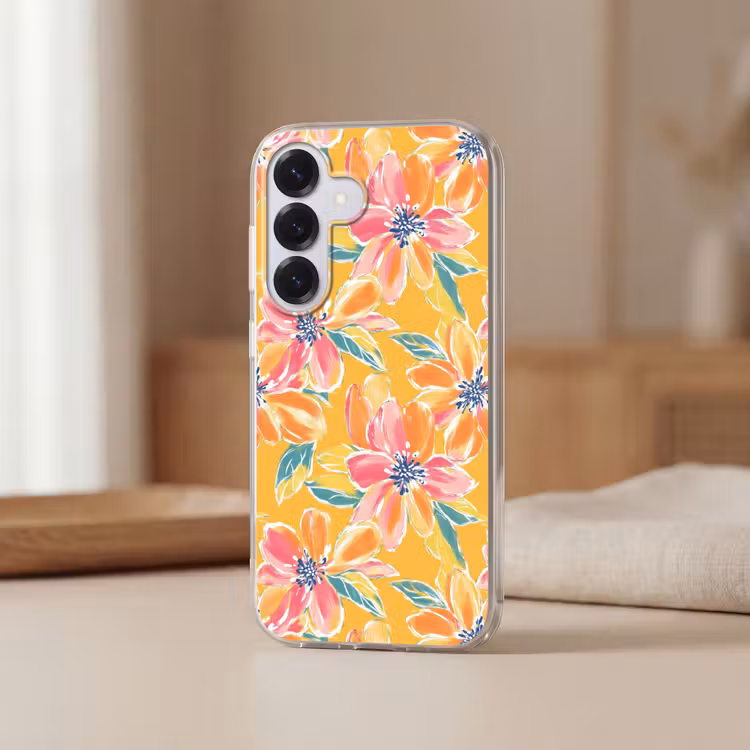 Textuur - Bloemen - Kleurrijk Telefoonhoesje Samsung Galaxy S26 klein 975 -sfeer2