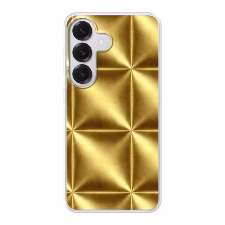 Textuur - Geborsteld Goud - Industrieel - Metallic Telefoonhoesje Samsung Galaxy S26 klein 975 -3d