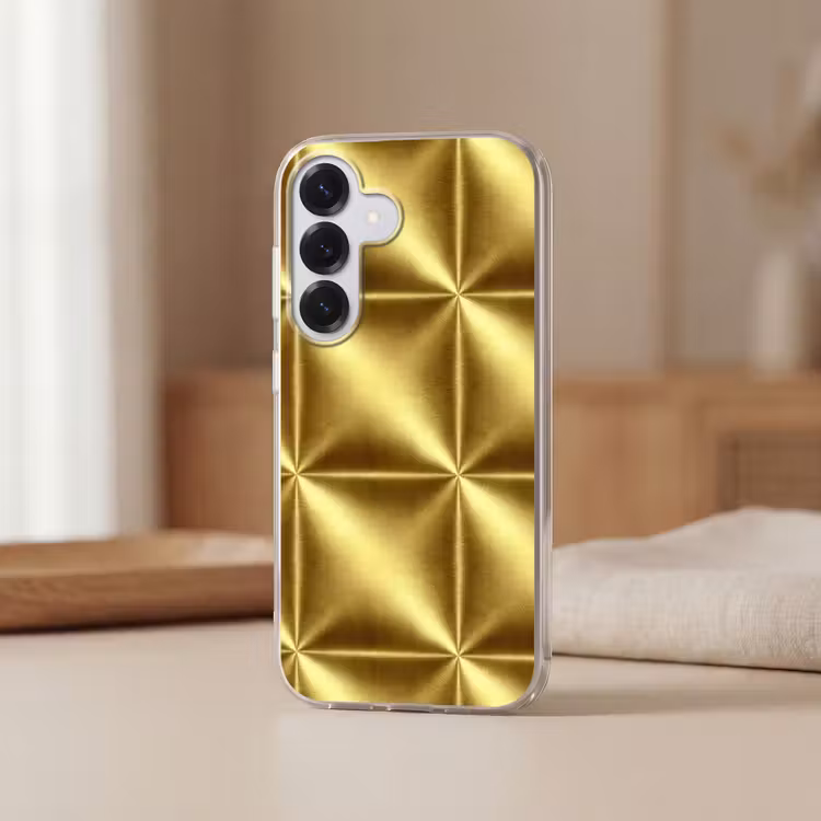 Textuur - Geborsteld Goud - Industrieel - Metallic Telefoonhoesje Samsung Galaxy S26 klein 975 -sfeer2