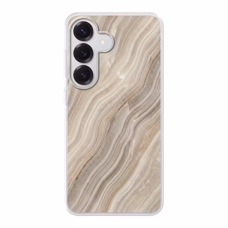 Textuur - Golvend - Abstract - Modern - Beige Telefoonhoesje Samsung Galaxy S26 klein -3d