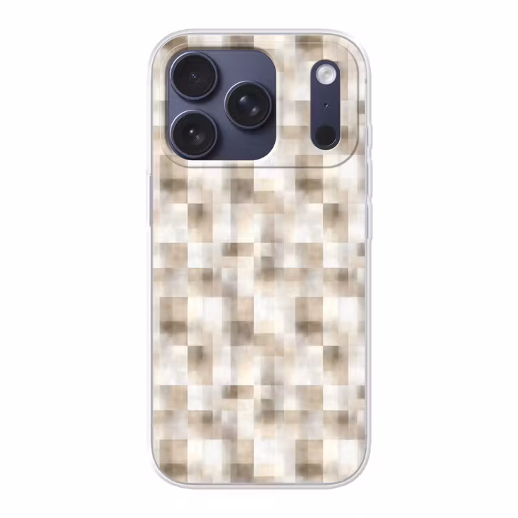 Textuur - Linnen - Beige Telefoonhoesje iPhone 17 Pro klein 878 -3d