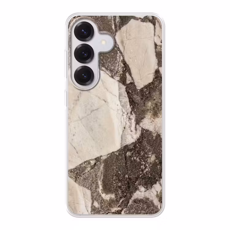 Textuur - Marmer - Abstract - Beige - Bruin Telefoonhoesje Samsung Galaxy S26 klein -3d