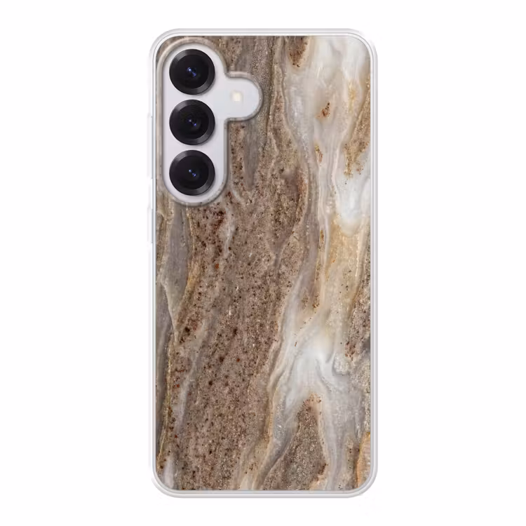 Textuur - Steen - Abstract - Beige Telefoonhoesje Samsung Galaxy S26 klein -3d