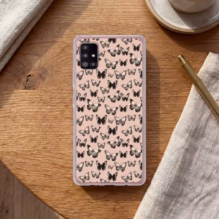 Tijdloos - Vlinders - Perzik Telefoonhoesje Samsung Galaxy A51 5G klein 373 -sfeer1