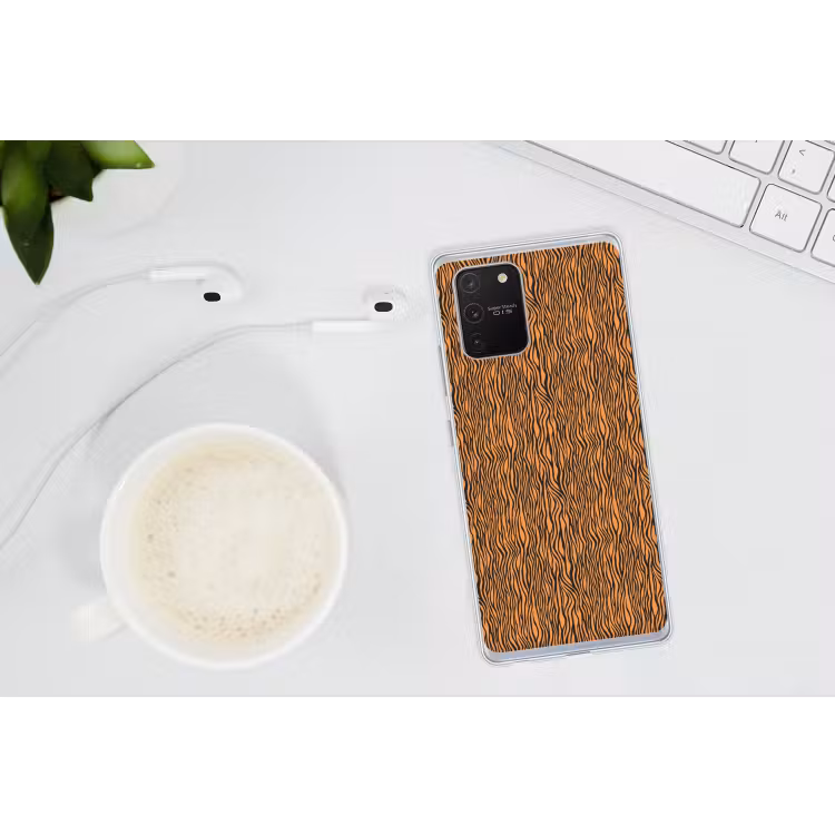 Tijger - Oranje - Patroon - Strepen Telefoonhoesje Samsung Galaxy S10 Lite klein 364 -oordopS10Lite