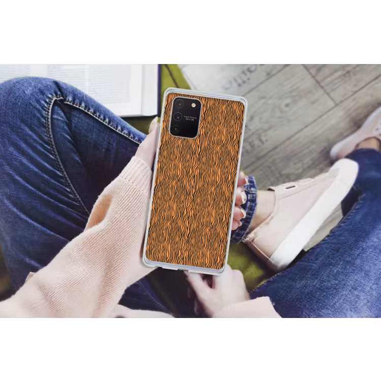 Tijger - Oranje - Patroon - Strepen Telefoonhoesje Samsung Galaxy S10 Lite klein 364 -handS10Lite