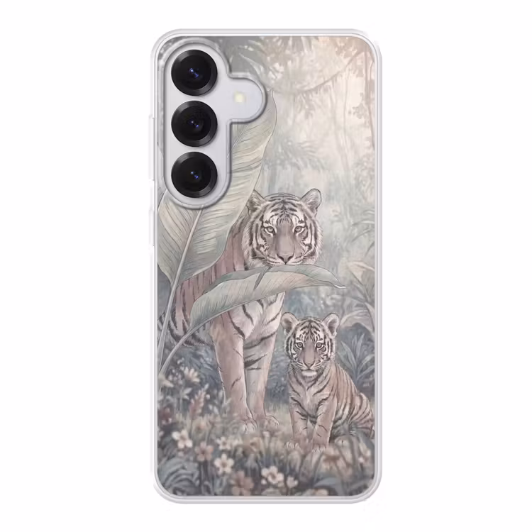 Tijger - Welp - Jungle - Illustratie - Dieren Telefoonhoesje Samsung Galaxy S26 klein -3d