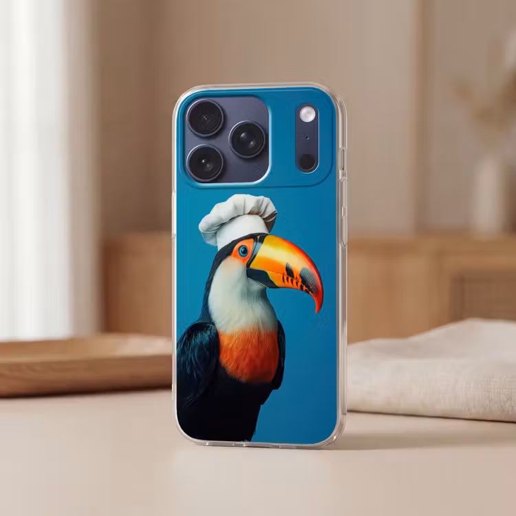 Toekan - Papegaai - Vogel - Koksmuts Telefoonhoesje iPhone 17 Pro klein -sfeer2