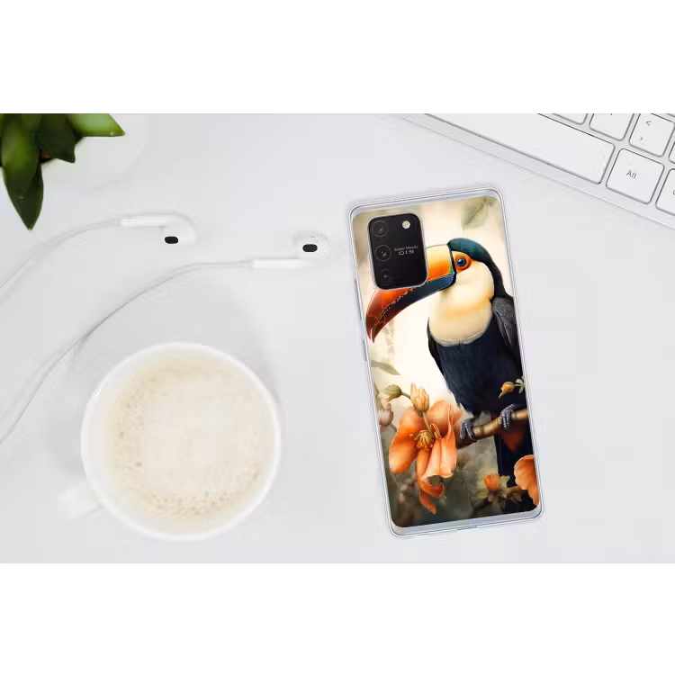 Toekan - Vogel - Bloemen - Planten Telefoonhoesje Samsung Galaxy S10 Lite klein -oordopS10Lite
