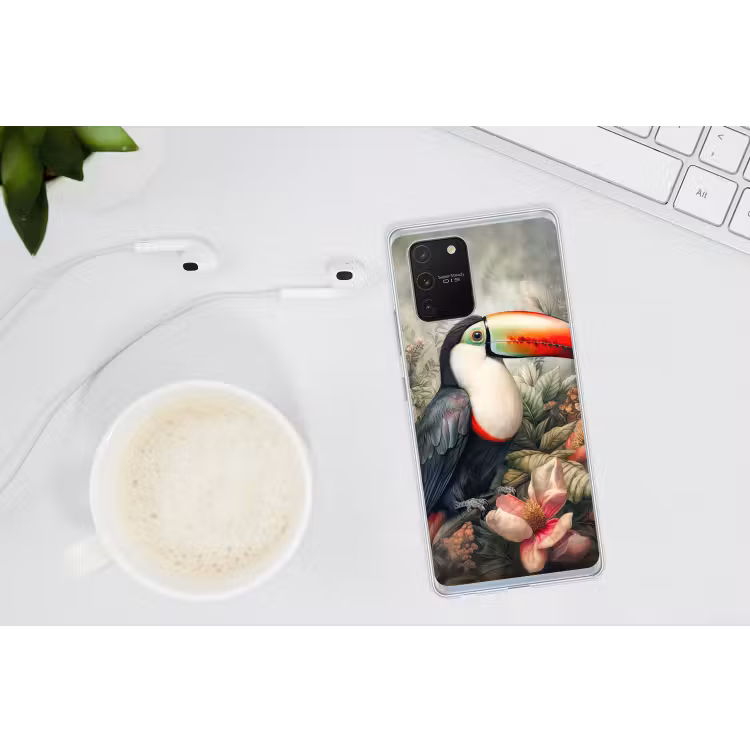 Toekan - Vogels - Bloemen - Planten - Tropisch Telefoonhoesje Samsung Galaxy S10 Lite klein -oordopS10Lite
