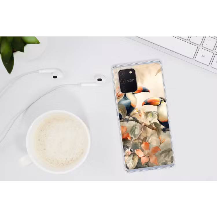 Toekan - Vogels - Bloemen - Tak Telefoonhoesje Samsung Galaxy S10 Lite klein -oordopS10Lite