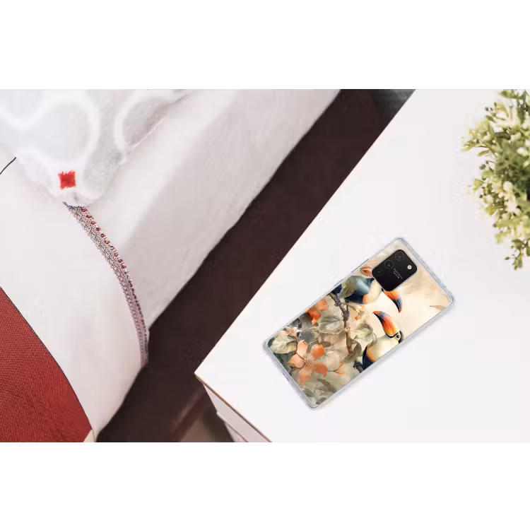 Toekan - Vogels - Bloemen - Tak Telefoonhoesje Samsung Galaxy S10 Lite klein -kamerS10Lite