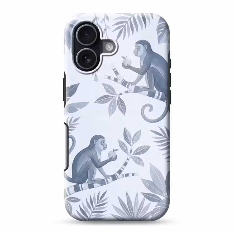 Aap - Boom - Bladeren - Jungle - Illustratie Toughcase MagSafe Apple iPhone 17 klein -3d