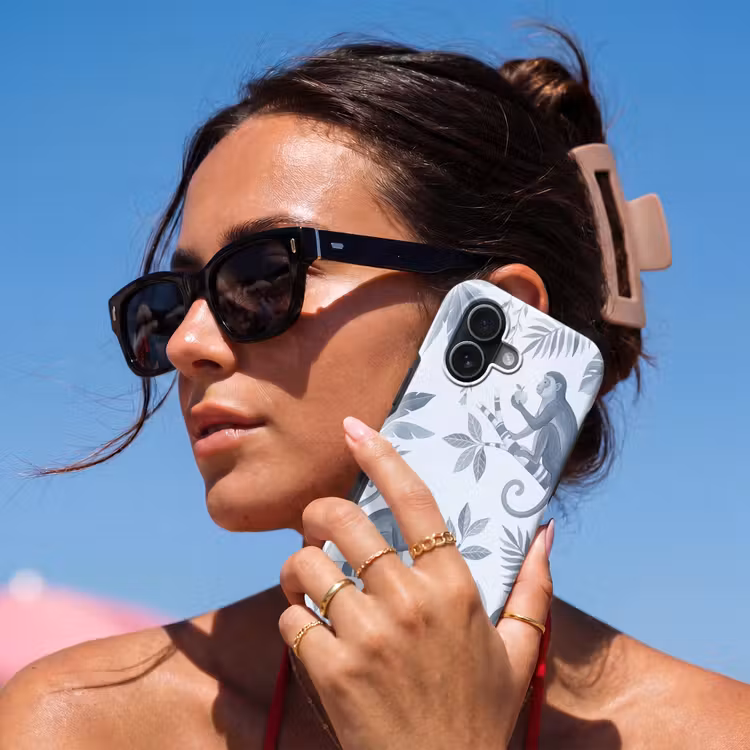 Aap - Boom - Bladeren - Jungle - Illustratie Toughcase MagSafe Apple iPhone 17 klein -Sfeer2V