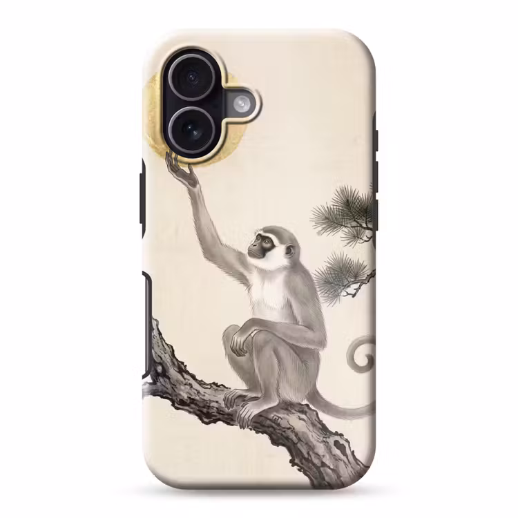 Aap - Maan - Goud Toughcase MagSafe Apple iPhone 17 klein -3d