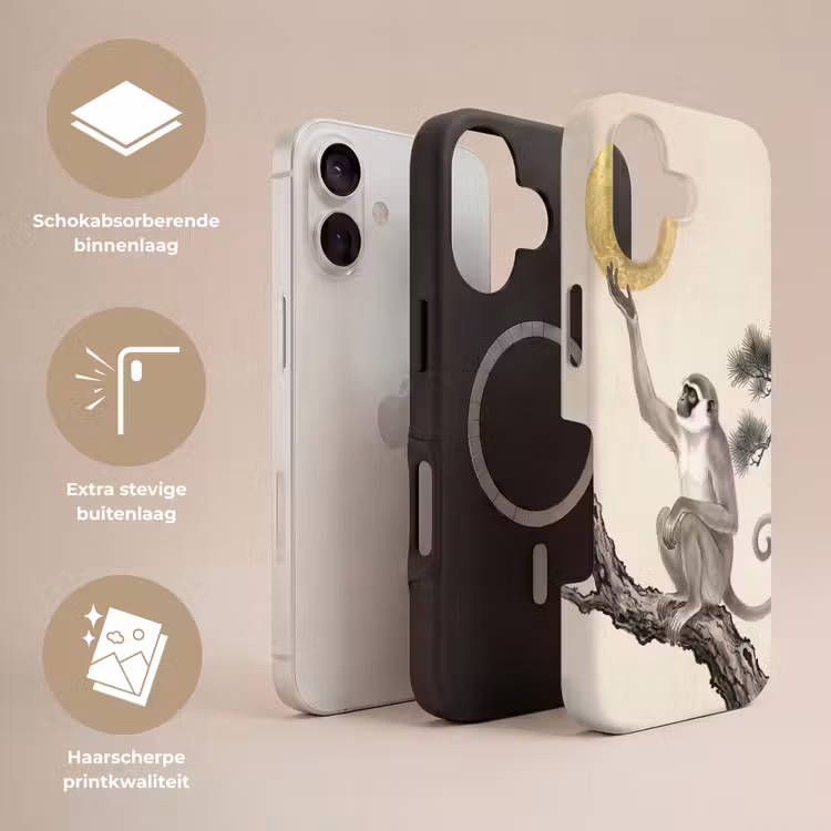 Aap - Maan - Goud Toughcase MagSafe Apple iPhone 17 klein -USP_Lagen_NL