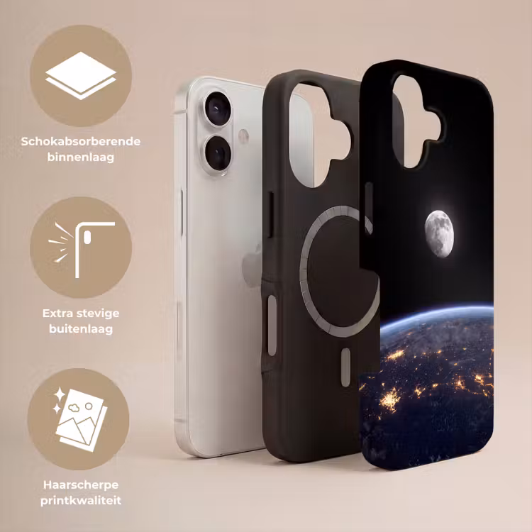 Telefoonhoesje Toughcase - Aarde - Nacht - Ruimte - Aarde - Nacht - Ruimte Toughcase MagSafe Apple iPhone 17 klein