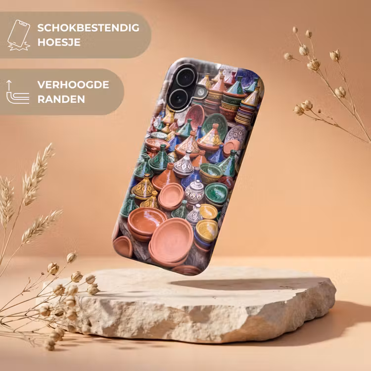 Telefoonhoesje Toughcase - Aardewerk - Kleurrijk - Patroon - Aardewerk - Kleurrijk - Patroon Toughcase MagSafe Apple iPhone 17 klein