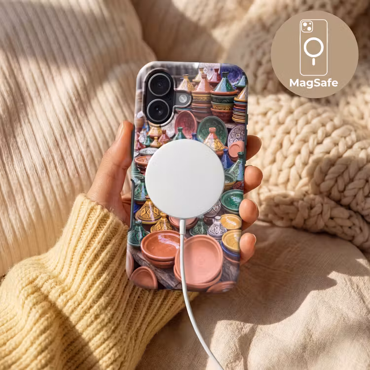 Telefoonhoesje Toughcase - Aardewerk - Kleurrijk - Patroon - Aardewerk - Kleurrijk - Patroon Toughcase MagSafe Apple iPhone 17 klein