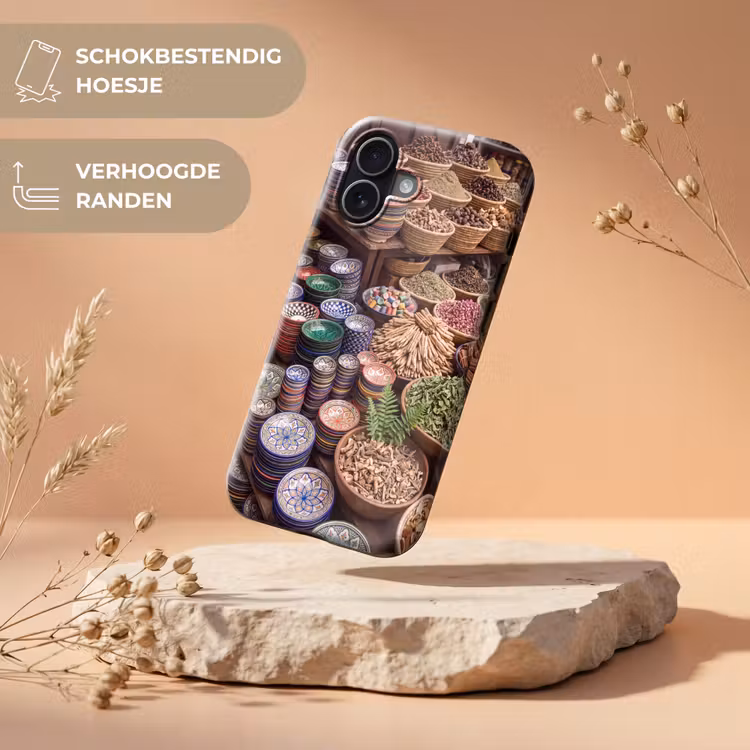 Telefoonhoesje Toughcase - Aardewerk - Oosters - Kleurrijk - Aardewerk - Oosters - Kleurrijk Toughcase MagSafe Apple iPhone 17 klein