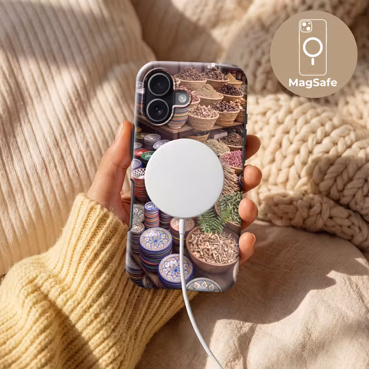 Telefoonhoesje Toughcase - Aardewerk - Oosters - Kleurrijk - Aardewerk - Oosters - Kleurrijk Toughcase MagSafe Apple iPhone 17 klein